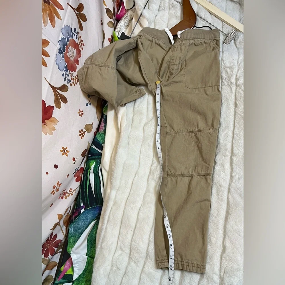 Carters Kids 7 Khaki Utility Straight Classic Simple Pants Pull On Comfy Spring